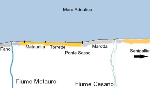 Mappa spiaggia Marotta