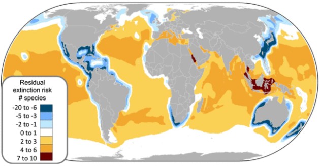 Mappa squali a rischio estinzione