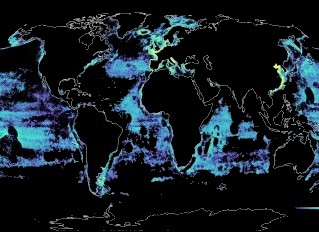 Mappa della pesca globale